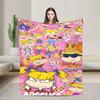 Rugrats Angelica Pickles Pattern Blanket  Soft Fluffy Plush Throw Blanket For Living Room Camping Flannel Bedspread Bed Cover