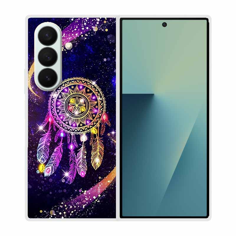 Чехол для SAMSUNG Fold 7 5G Чехлы Животное Мрамор Прозрачный Жесткий Телефон Funda для Galaxy Z Fold7 5G Задняя крышка Zfold7 Прозрачный корпус