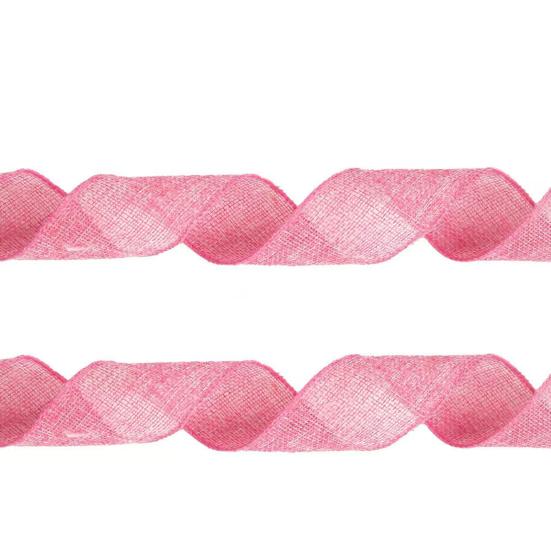 4 Rolls Colored Ribbon 5m Burlap Wired Ribbons Color-Fast Craft Ribbon Accessories for Easter Wreath Gift Wrapping Wedding Bouquets