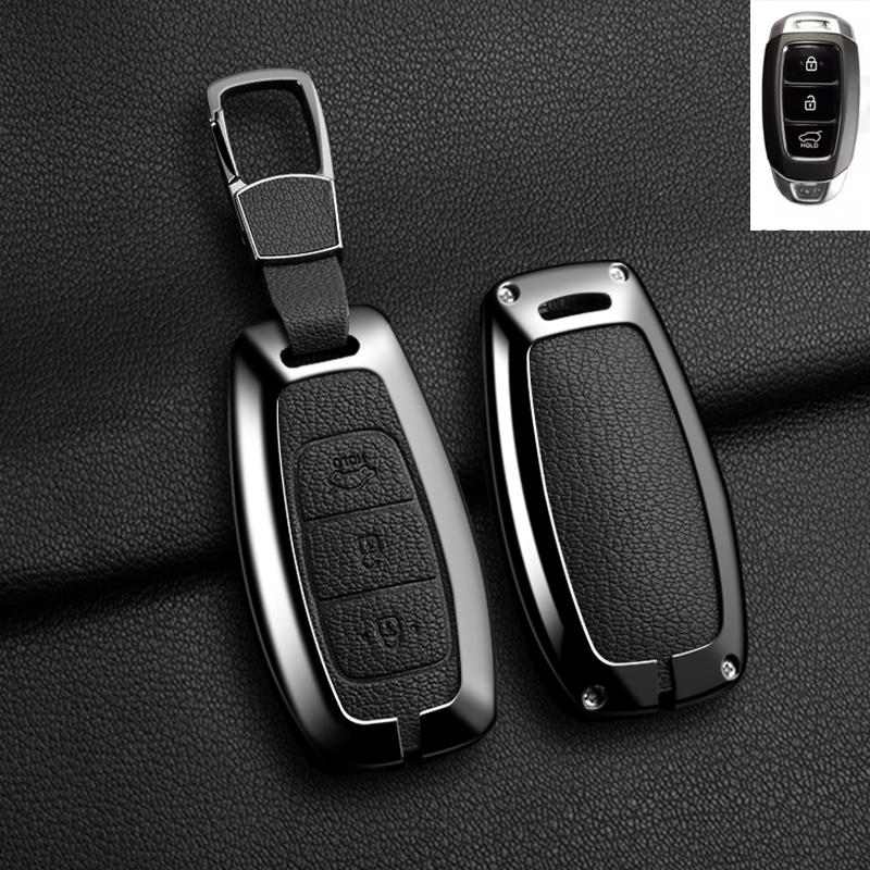 Металлический Чехол для Автомобильного Ключа Для Hyundai Performance Elantra Gt Kona Santa Fe Veloster Умный Пульт Защитная Крышка Оболочка Брелока