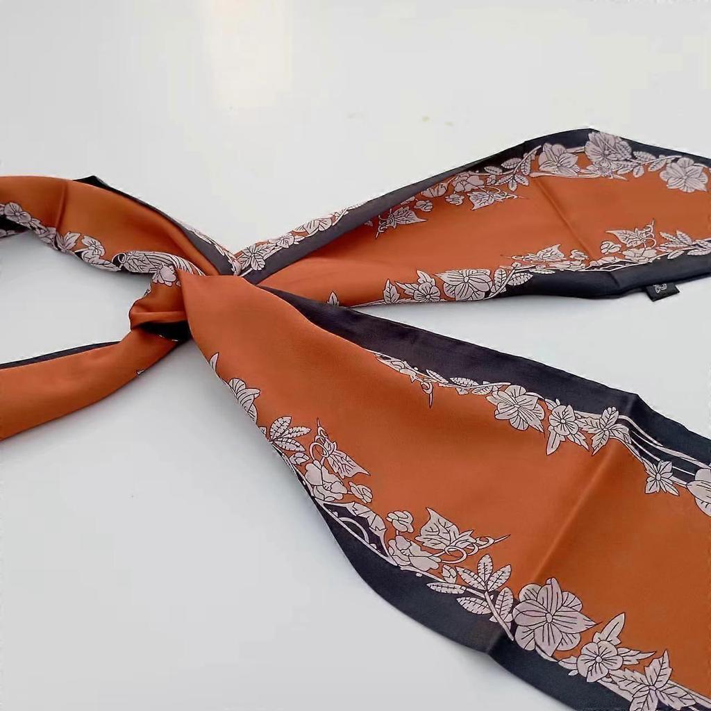 Scarf for Women Silk Feeling Satin Ribbon Bandana Neck Scarves