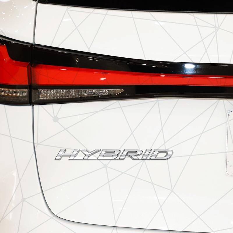 3D Auto Metal HYBRID Badge Car Rear Trunk Emblem Sticker LOGO Decor For Lexus RX450h ES300h IS300h LS500h NX300h Body Styling E5D