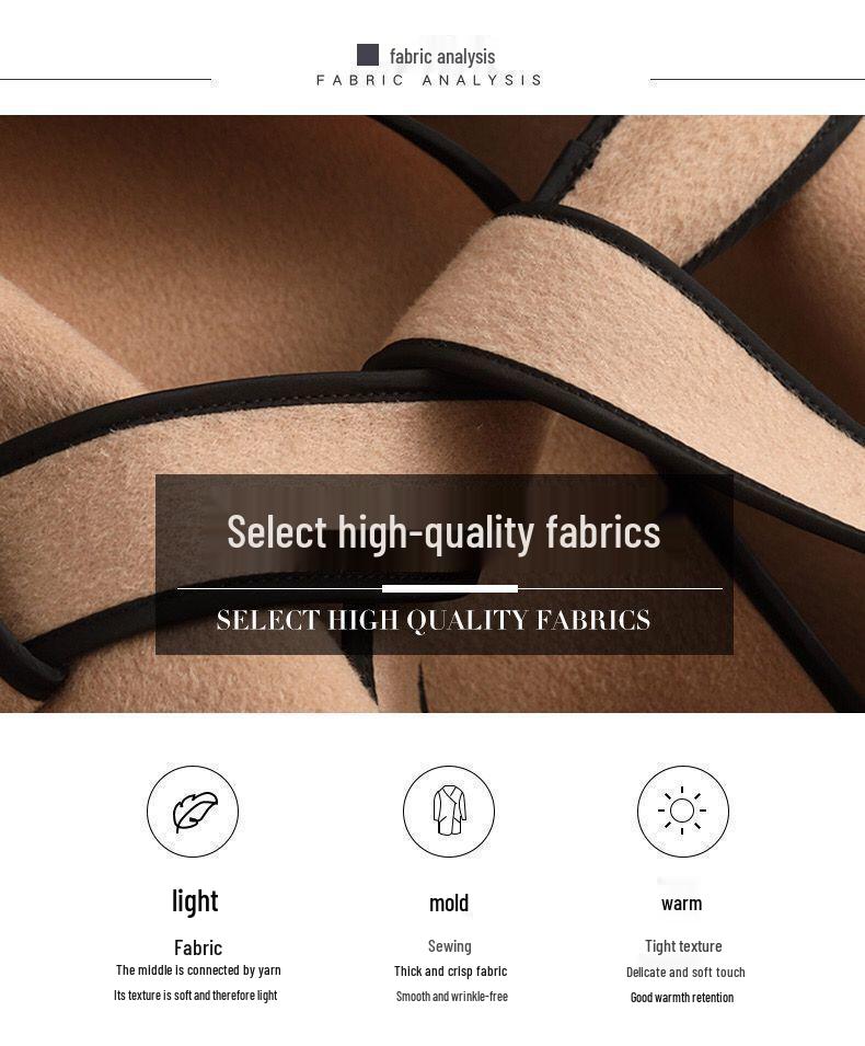 Женское приталенное пальто в корейском стиле из искусственной кашемировой шерсти - Цветной блок, средней длины, для осени и зимы