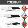 Ceramic Knives Kitchen Knives 3 4 5 6 Inch Chef Knife Cook Set+peeler White Zirconia Blade