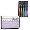 Yoshiharu Cutlery Yoshiharu Elementary School Quilted Lavender Carving Knife Set (Right-Handed, 2-Way Grip, with Safety Guard)