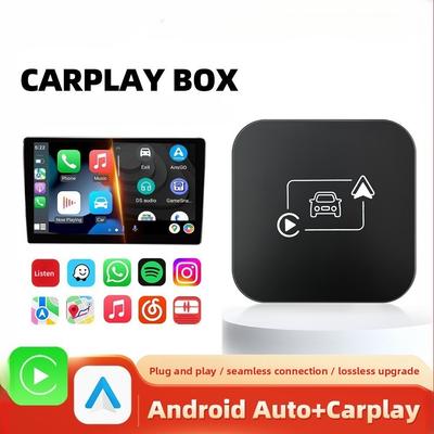 Беспроводной адаптер CarPlay с двумя каналами Android Auto AI Box Преобразование проводного в беспроводной для автомобилей