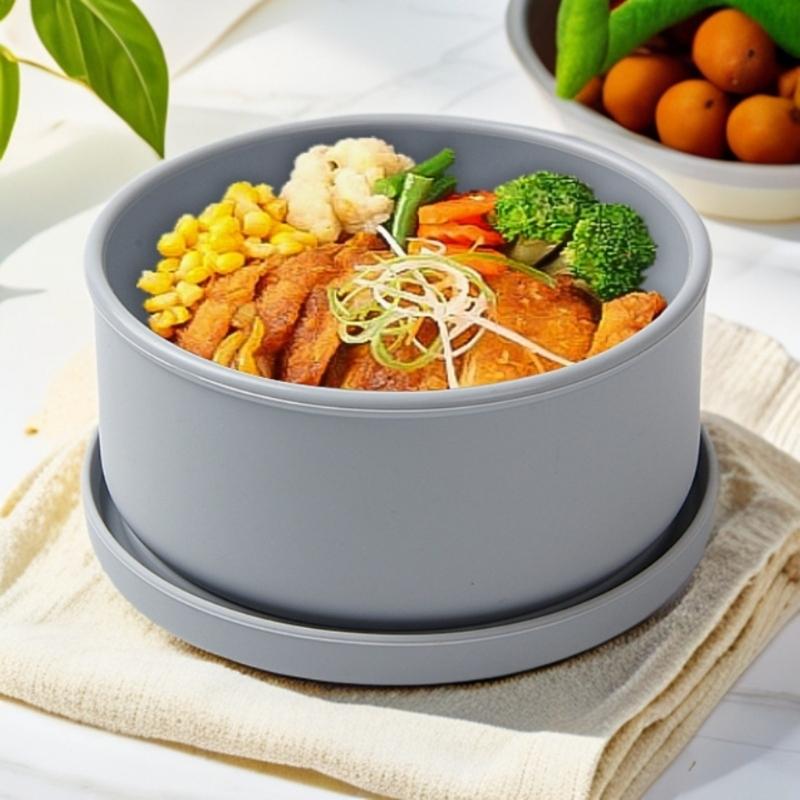 Эргономичные силиконовые контейнеры для еды с надежными крышками 300 мл/700 мл Компактный дизайн для пикников, тренировок, повседневного использования