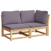 VidaXL Salon de Jardin avec Coussins 9 pcs, Canapés de Terrasse, Ensemble de Meubles de Patio, Mobilier d'Extérieur, Bois 3214321