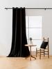 Velvet Curtain with Eyelets 140X270 Black Blackout
