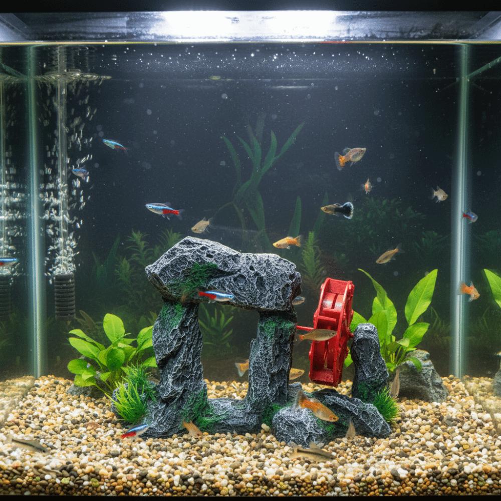 Creative Simulation Fish Tank Ornament Natural Look Retro Rockery Statue Artificial Resin Rockery Landscaping Aquarium Setup