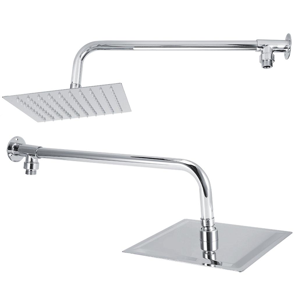 G1/2in Thread Wall Mounted Stainless Steel 8in Rainfall Showerhead Top Spray Shower Head Bathroom