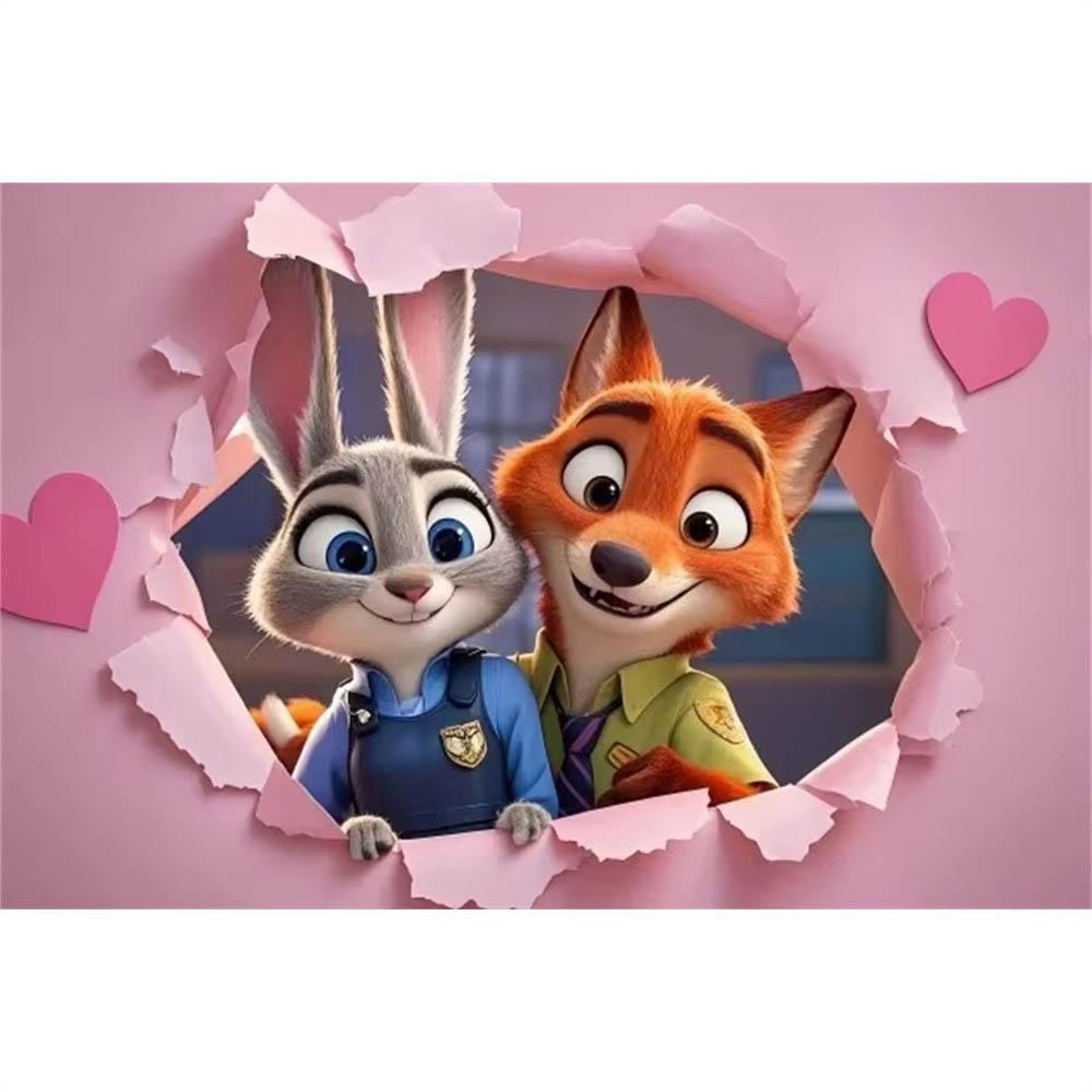 Disney Зверополис Джуди Ник 5D Алмазная Живопись Полностью с Алмазами Сделай Сам Ручная Алмазная Живопись Мультяшный Декоративный Набор для Живописи
