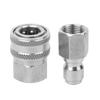 Stainless Steel Pressure Washer Adapter Set G3/8 Inch Female Connect Plug And