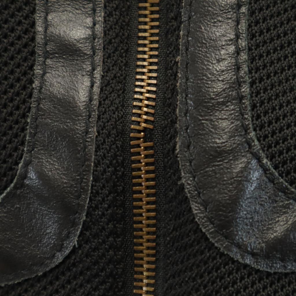 ARMANI JEANS made in Italy mesh leather jacket 50 black Men's Used