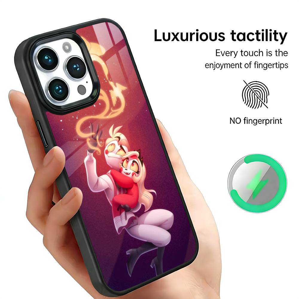 H-Hazbin H-Hotel Charlie Morningstar Phone Case For IPhone17 16 15 14 13 12 11 Plus Pro Max Plus Wireless Charger Cover Funda