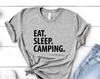 Eat Sleep Camping T-Shirt: Soft Cotton Tee for Men & Women