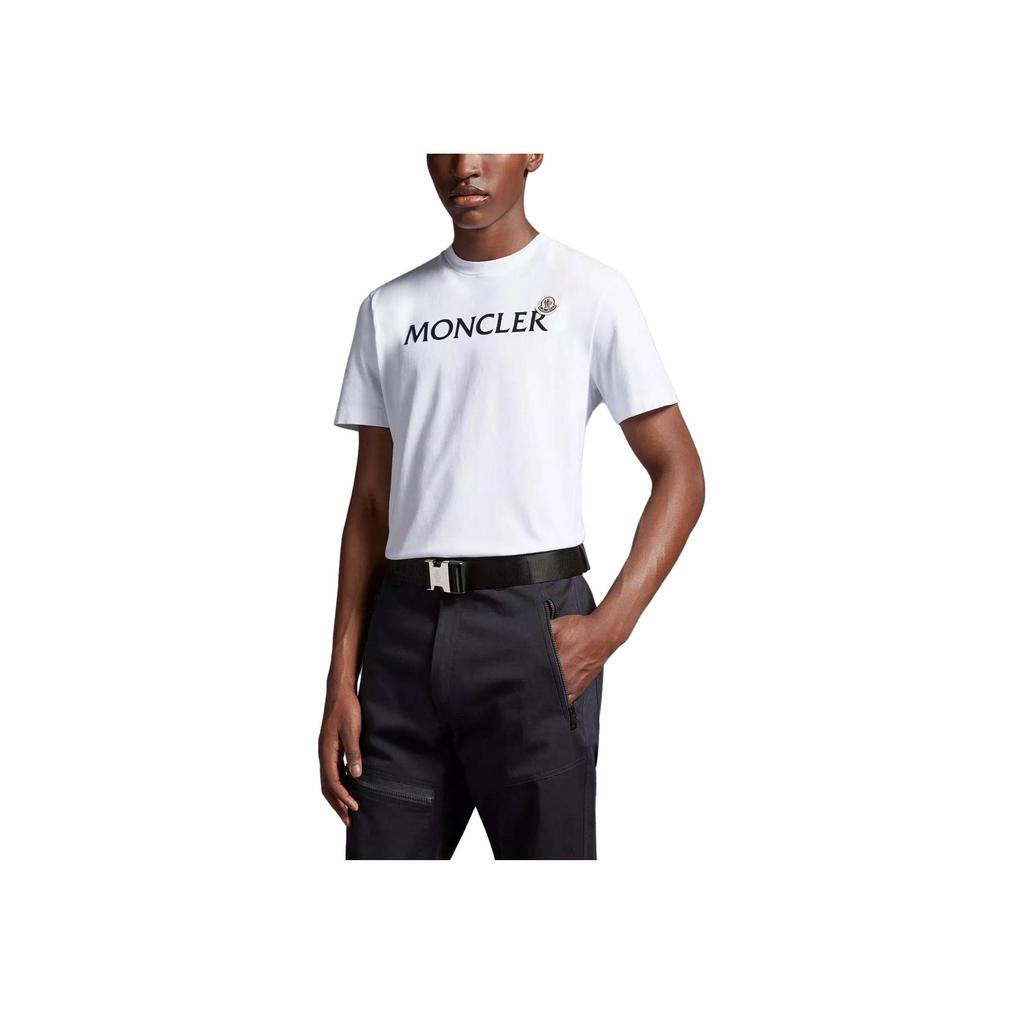 Moncler SS23 Letter Logo Short Sleeve T-Shirt Men Tops I20918C000478390T001