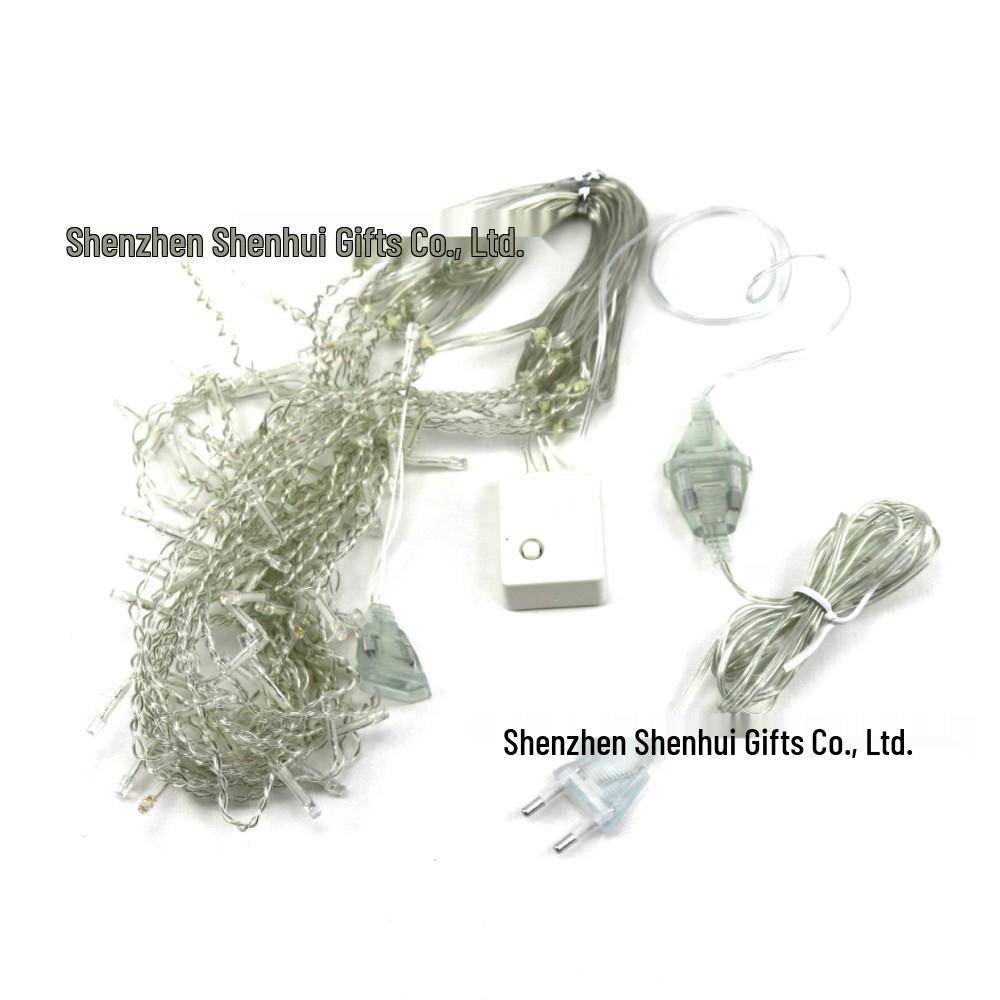 Светодиодная 3-метровая гирлянда-бахрома с вилкой и удлинителем