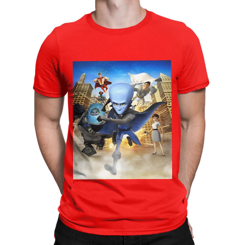 Art Megamind painting Novelty 100 Cotton TShirt Megamind vs The dDoom Syndicate Tops Tees For Unisex