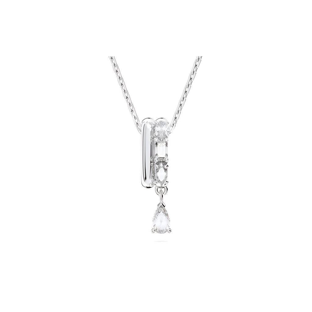 Swarovski Imber Дизайн с двойным кольцом Круглый кулон Инкрустированный имитацией хрусталя Ожерелье Женское ожерелье Золото Серебро 5671819
