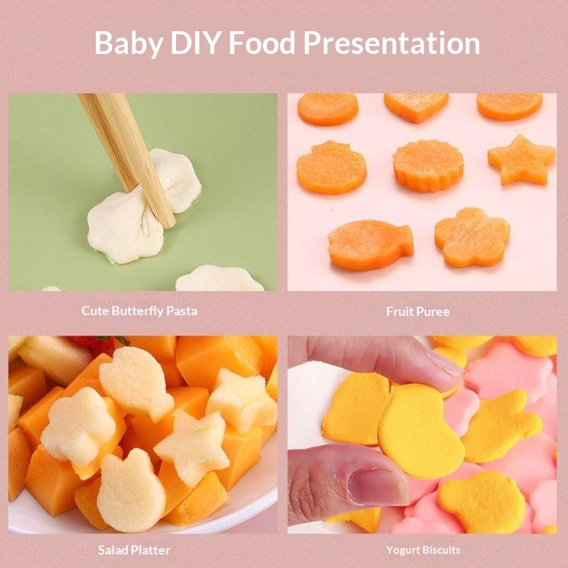 9PCS/Stainless Steel Cookie And Vegetable Cutting Set Mini Fruit Cookie Embossing Molds Children's Baking