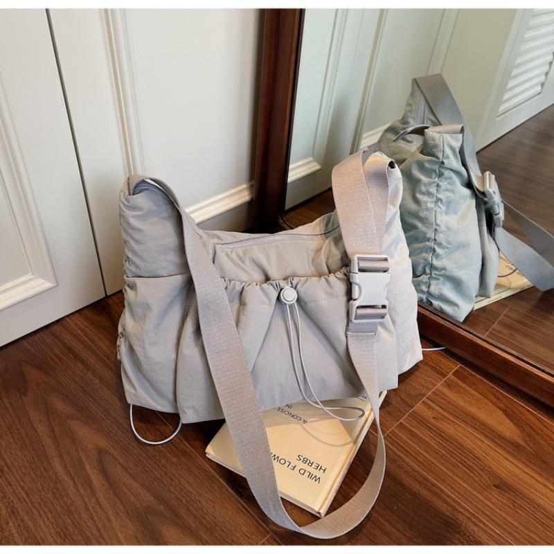 Летняя новая сумка через плечо с плиссировкой, большая вместимость, сумка-мессенджер, универсальная для поездок на работу, на учебу, повседневная сумка-тоут