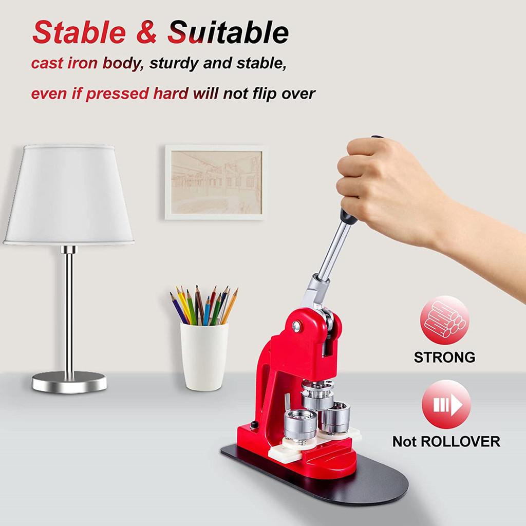 25MM-75MM Button Maker Machine Manual Button Pin Badge Press Maker Household DIY Badges Machine Kit