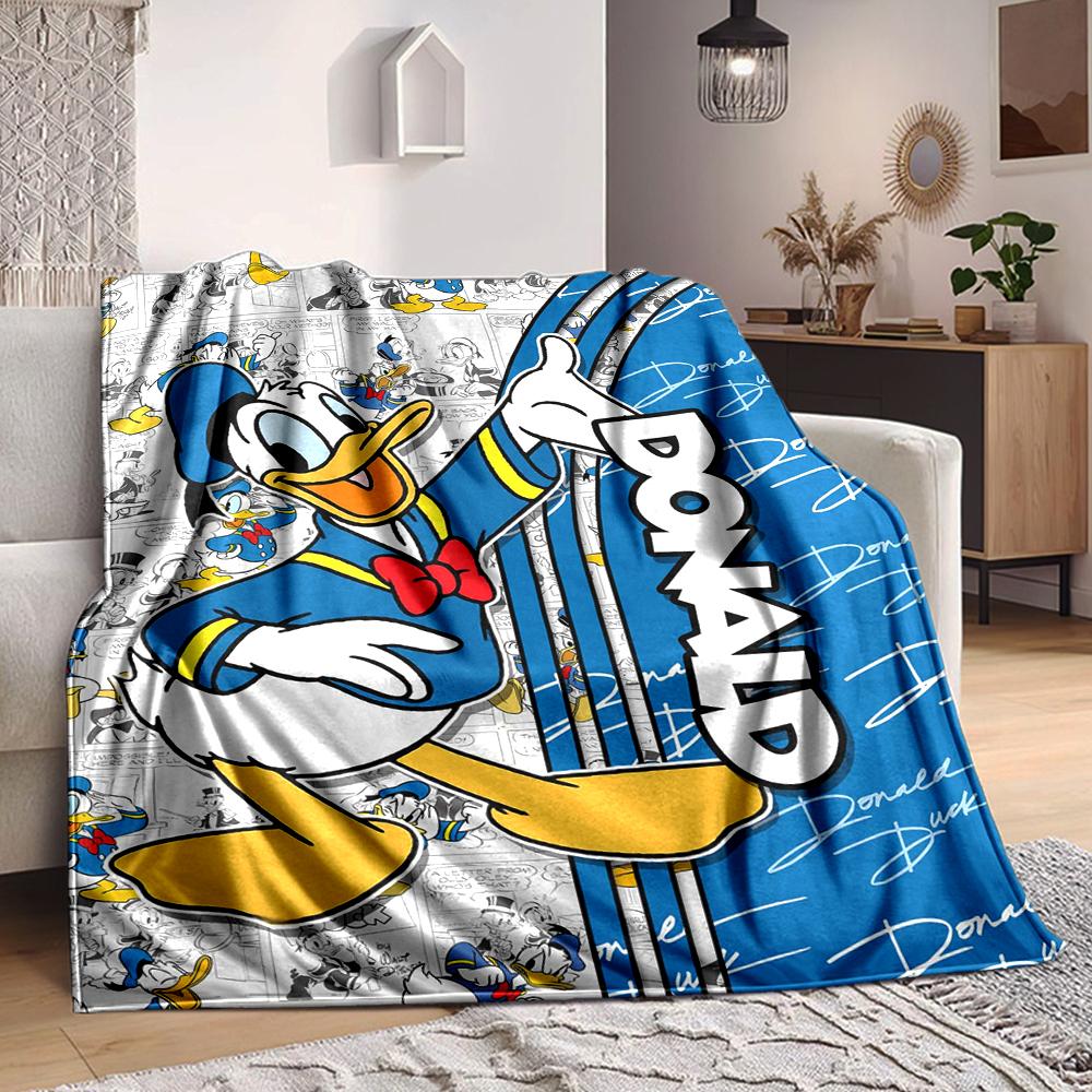1Pc Donald Duck Comic Strip Blanket Soft And Comfortable Casual Warm Camping Travel Christmas Halloween Xmas Gift M928439