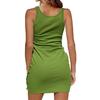 Модное женское сексуальное бандажное платье-майка в рубчик, облегающее, без рукавов