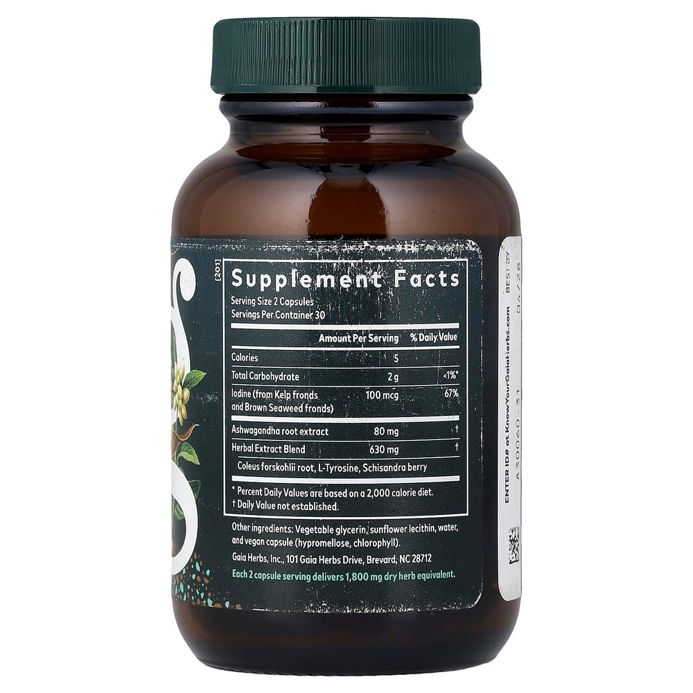 Gaia Herbs Thyroid Support 60 Liquid Phyto-Caps