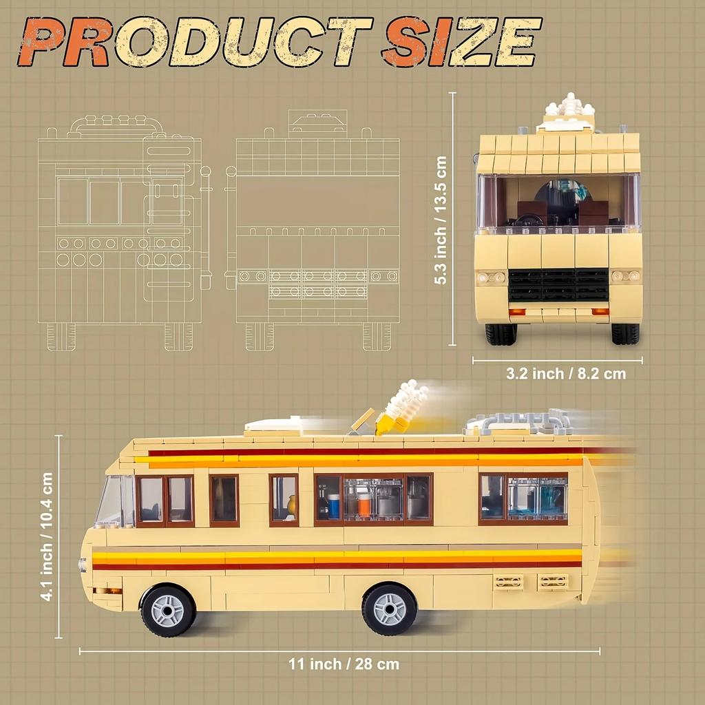 Break Bad RV Building Blocks Kit Creative Van House Camper Toys Building Blocks DIY Building Set Vehicle Toy для детей и взрослых