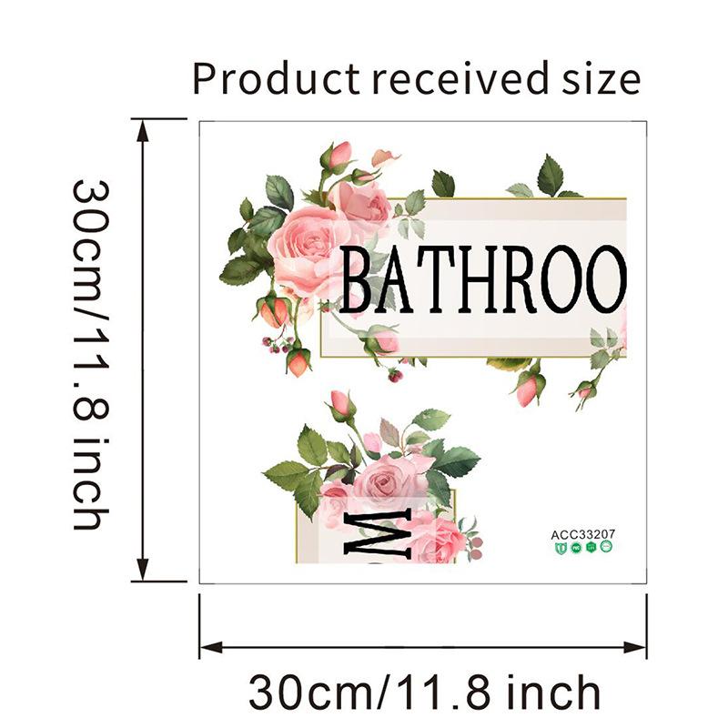 Creative Flower Rattan Bathroom Wall Sticker Bath Room Door Glass Decor Decals Home Decoration Self Adhesive Beautify Mural