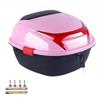 Motorcycle Rear Box Helmet Luggage Storage Top Case Large Capacity Universal for Electromobile Pink