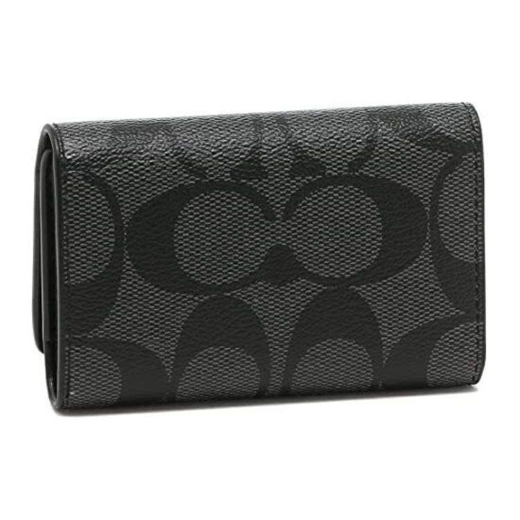 Coach Чехол для ключей ПВХ Кошелек для ключей Женский Черный 78675-QBO4G