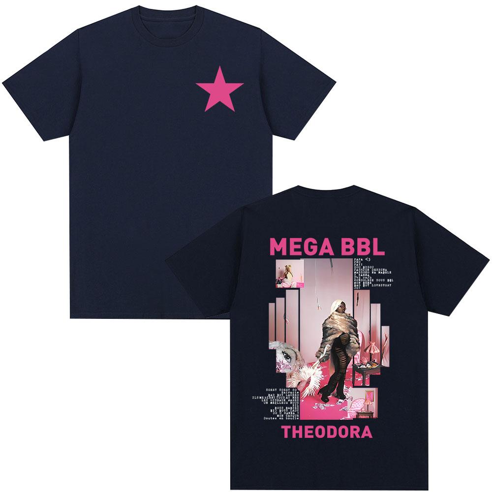 Rapper Theodora Mega Bbl Album Tshirt for Men and Women Hiphop Tshirt 202526 Summer Pure Cotton 100 Printed Tshirt