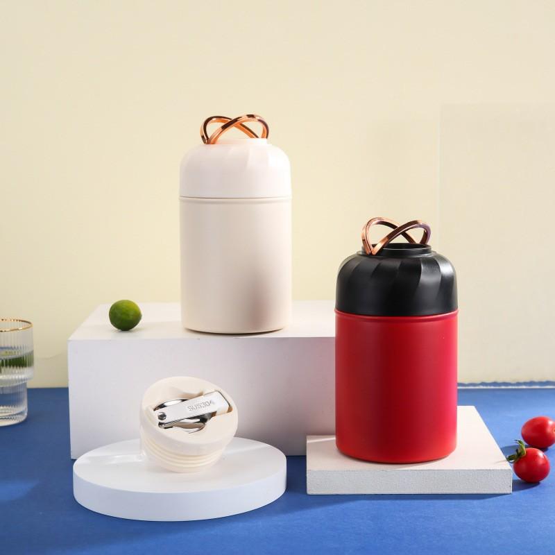 Stainless Steel Thermal Food Jar 500ml Students Adults Leakproof Insulated Lunch Container Modern Minimalist Design