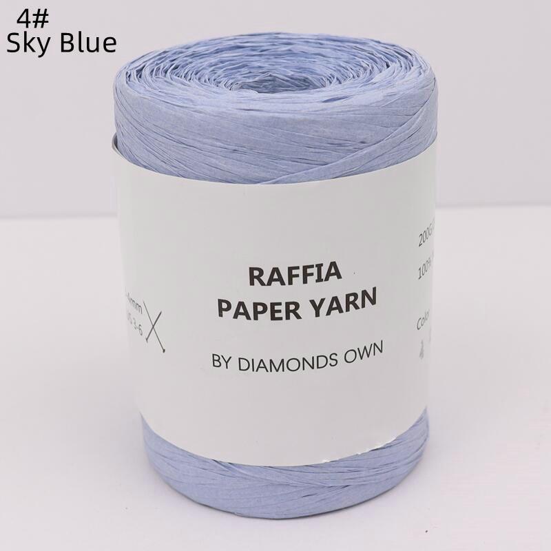 240M Natural Fiber Paper Summer DIY Hand Knitting Crochet Hat Bag Knitting Yarn Home Decoration