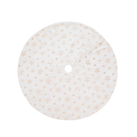 Home Christmas Tree Skirt Foot Carpet Snowflak Decoration Festival Party Cover Tree Skirt Round