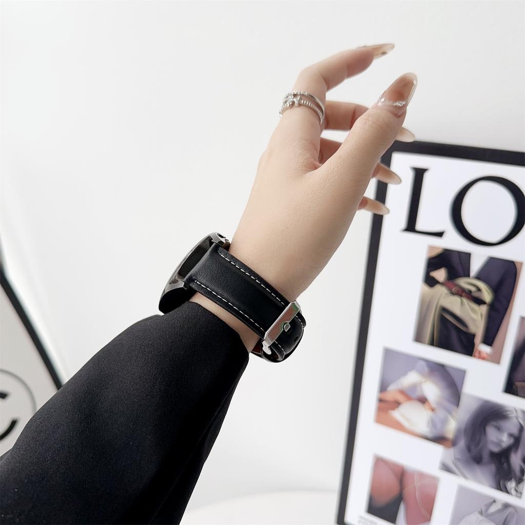 Для Huawei Watch GT 5 41 мм Ремешок для часов с текстурой Наппа 18 мм Регулируемый кожаный ремешок на запястье