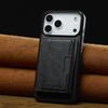 LC.IMEEKE L5 For iPhone 17 Pro Max Magnetic Phone Case Leather Back Cover with Detachable Card Holder