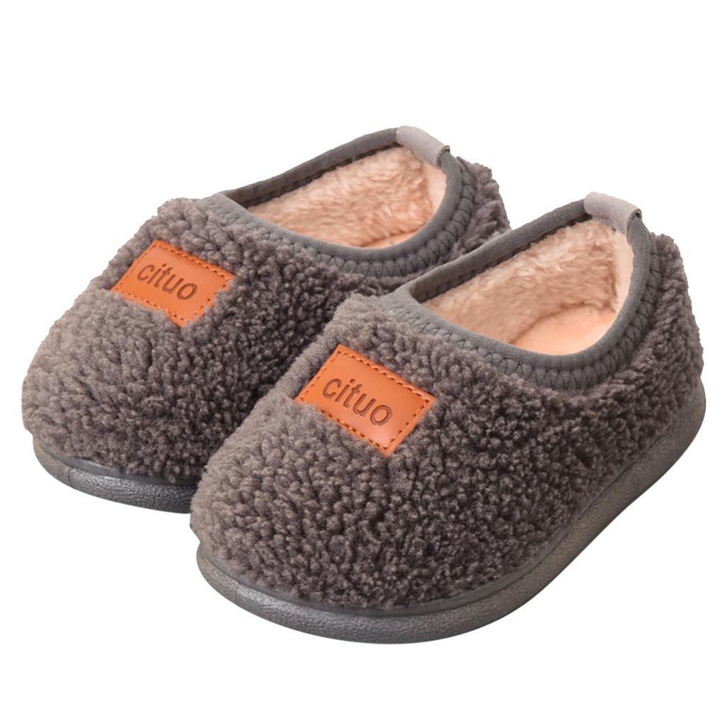 Детская зимняя домашняя домашняя обувь для маленьких мальчиков и девочек, домашние тапочки, теплые носки для детей