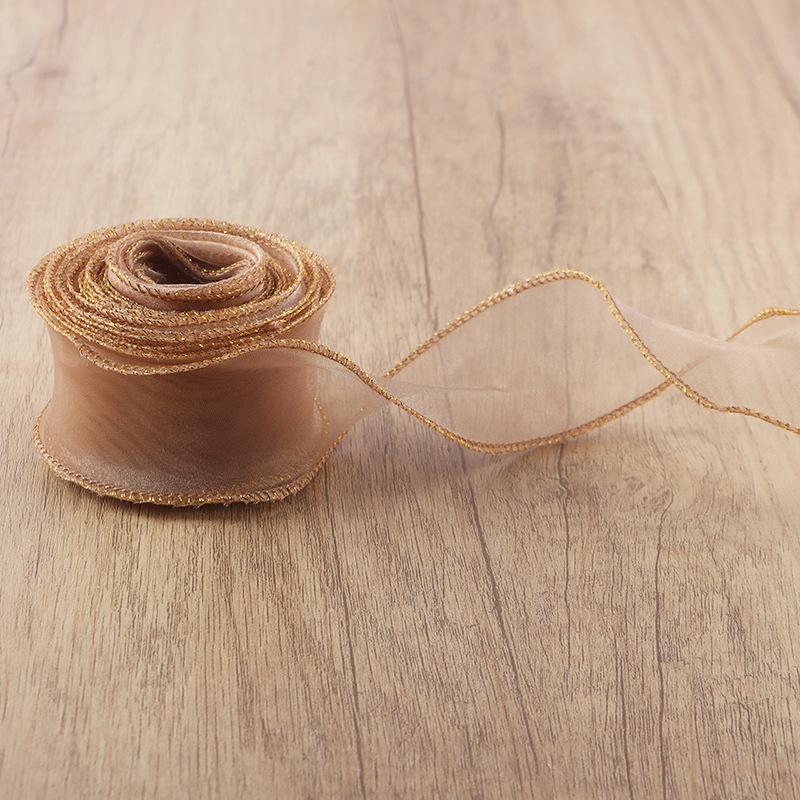 10-ярдовая органзовая лента с волнистым краем и дизайном «рыбий хвост» для свадеб и подарков