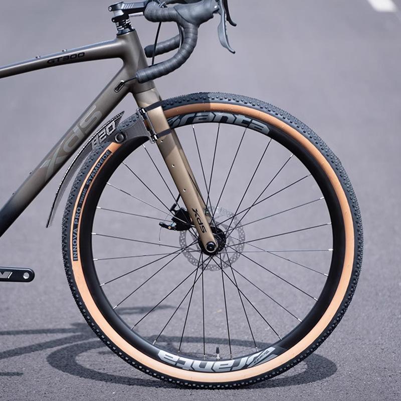 ENLEE Bicycle Fender Gravel Flat Handle Road Car Melon Car, Front and Rear Common Gear Plate with Tail Quick Release