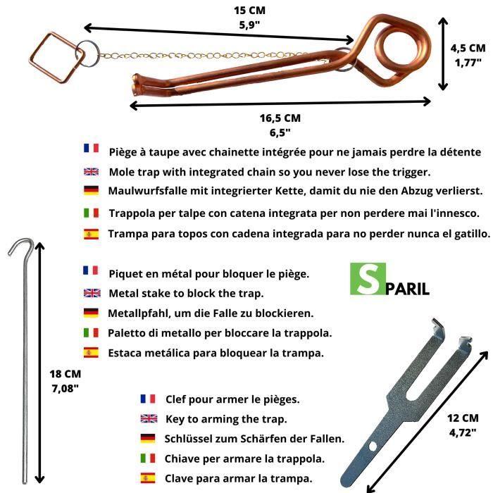 Pièges A Taupes Putange X4, Campagnols, Rats Taupier. Anti Taupe. Accessoires Contre Les Rongeurs Et Nuisibles De Votre Jardin.