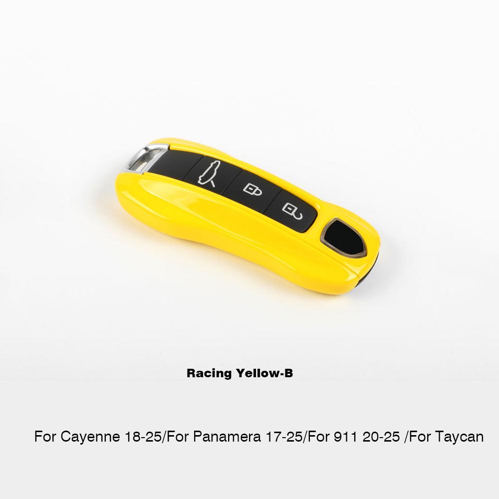UZAI1 For Porsche Panamera Cayenne Macan 718 Cayman Boxster 911 Taycan Car 92 Personalized Key Case Protective Shell Remote Fob Cover