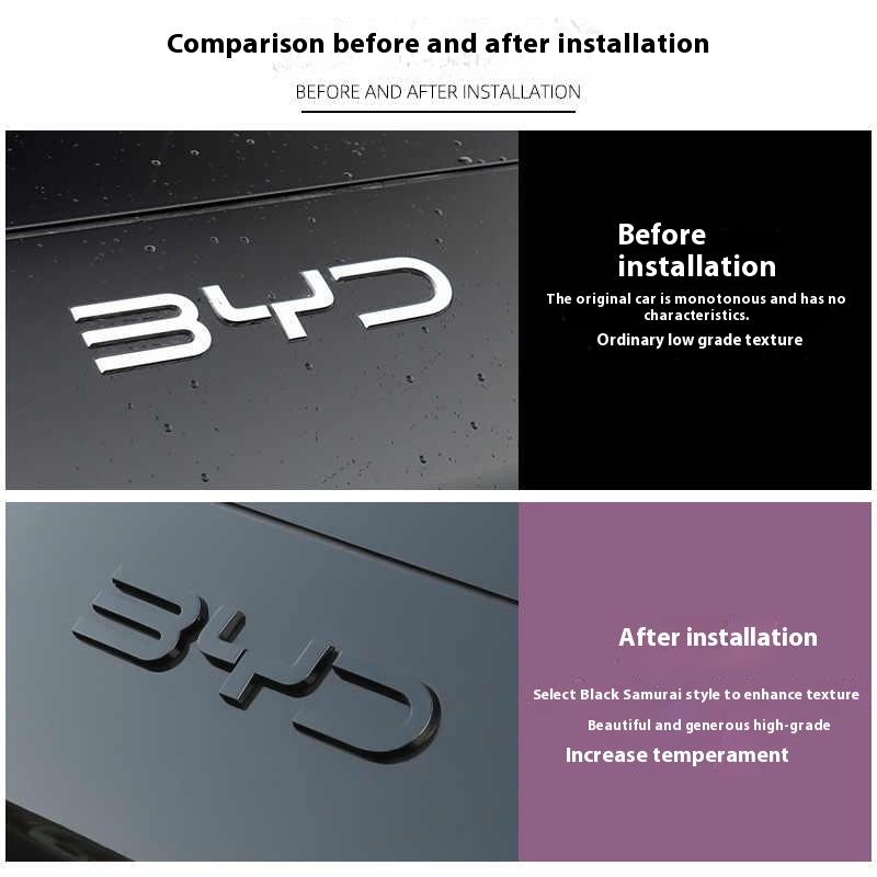 BGY1 Для BYD Song Plus DMI Seal U Sealion 6 Черный Передний Значок Модификация Черный Воин Значок Автомобиля Покрывающие Стиль Логотип