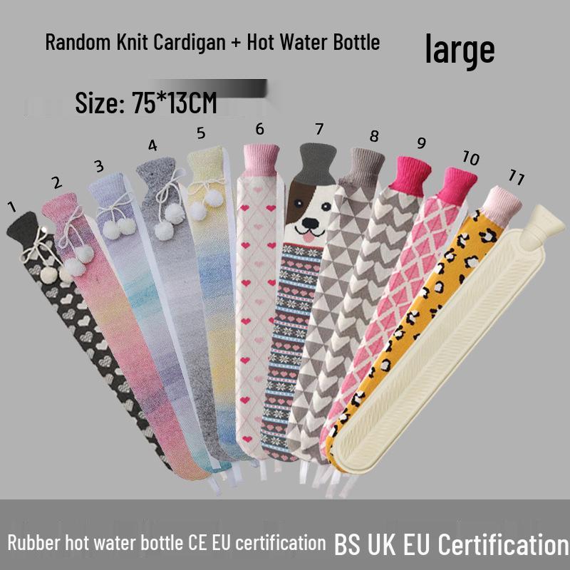 Explosion-Proof Hot Water Bottle: Rubber Design for Stomach and Feet, Long-Lasting Warmth