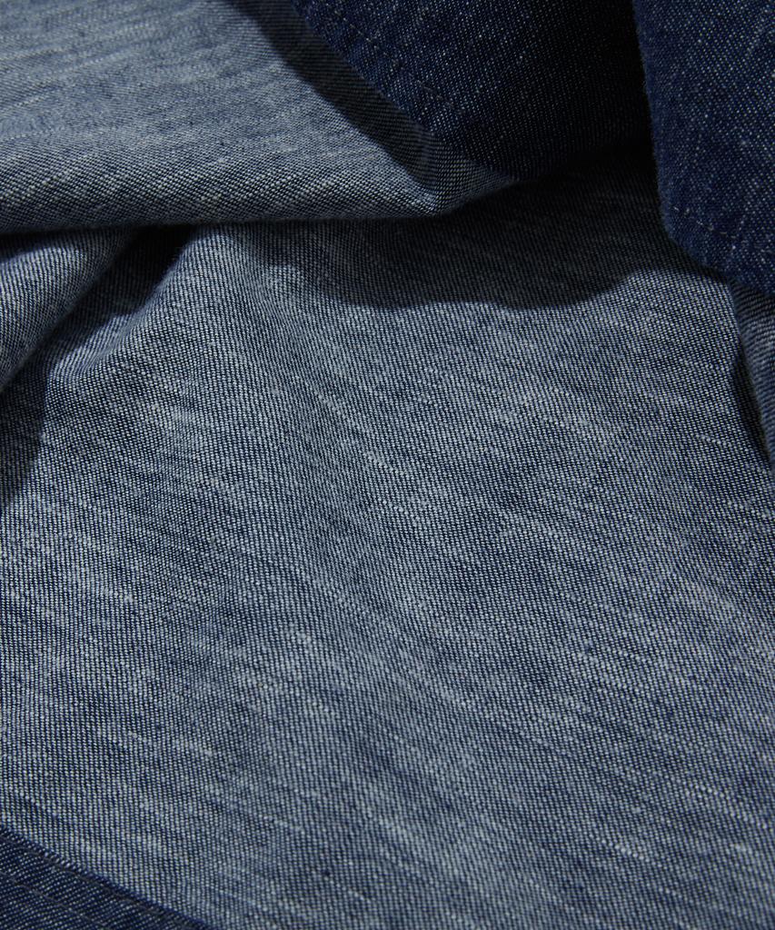 PENFIELD Washed Slub Denim Open Collar Short Sleeve Shirt Indigo_Fs2Wr02U