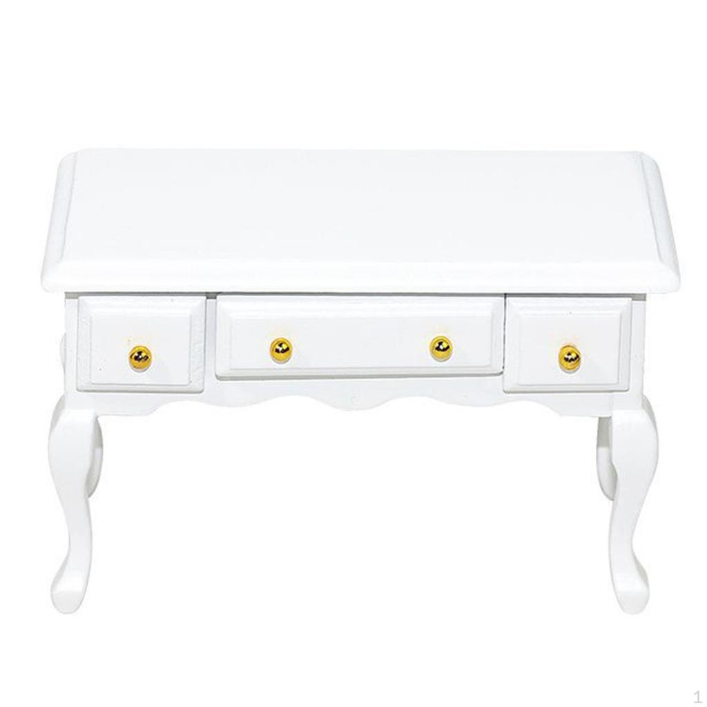 Аксессуары для украшения кукольного домика, масштаб 1/12, маленькая мебель, миниатюрный рабочий стол для