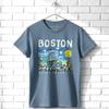Boston Starry Night Skyline Men's T-Shirt